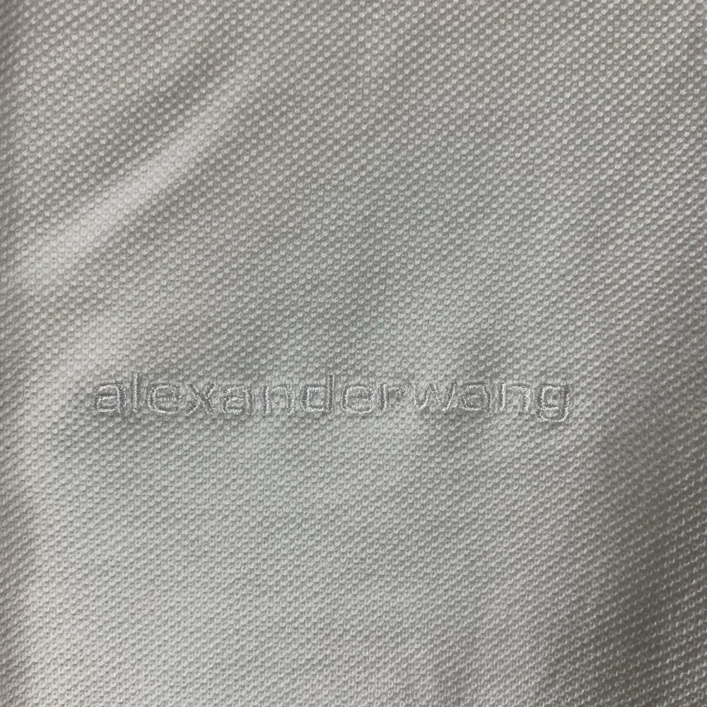 Alexander Wang Women's Deconstructed Polo Cardigan White XS Preppy Classic NWT - Picture 3 of 11